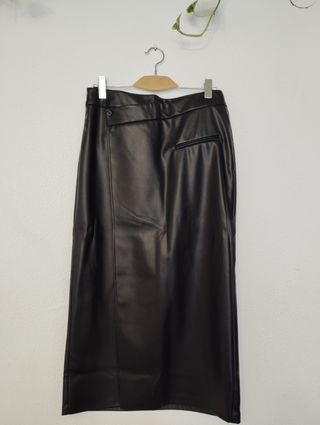 Falda Larga Negra Stradivarius 