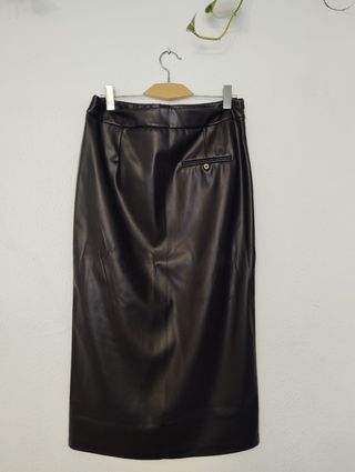 Falda Larga Negra Stradivarius 