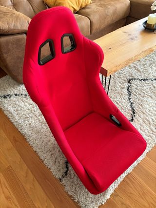 Asiento tipo baquet rojo – Ideal para simulador