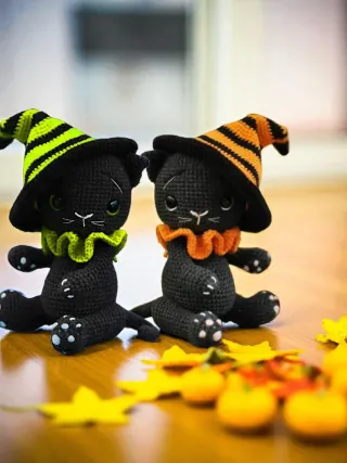 2 Gatti Neri Amigurumi Halloween