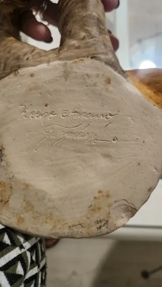 Figuras payasos cerámica hechas a mano (2 unidades