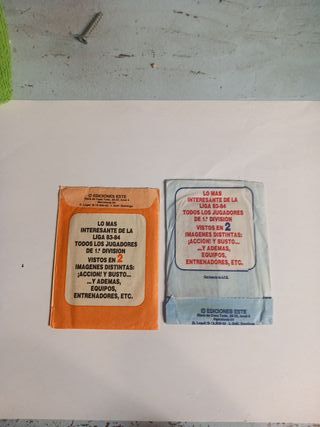 2 Sobres Cromos Fútbol LIGA 83-84