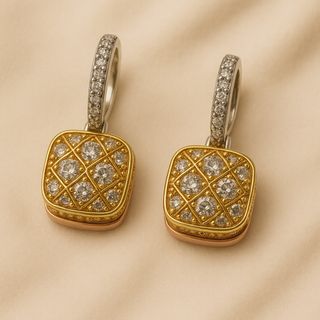 Pendientes de Cuarzo Blanco en Plata925