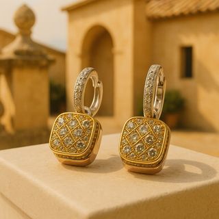 Pendientes de Cuarzo Blanco en Plata925
