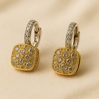 Pendientes de Cuarzo Blanco en Plata925