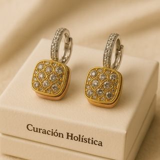 Pendientes de Cuarzo Blanco en Plata925