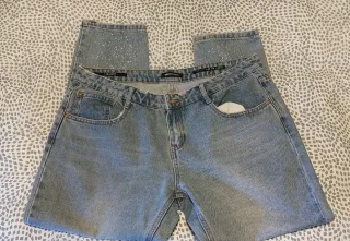 Vaqueros Rectos Blanco Talla L/40 de mujer