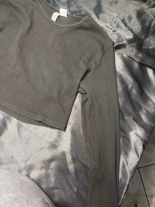 Maglia nera H&M Basic maniche lunghe taglia M