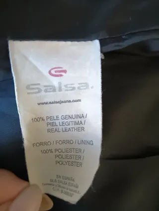 Chaqueta de cuero negra mujer