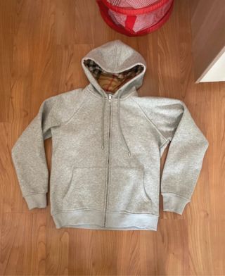 Sudadera Burberry Beige/Gris con Capucha