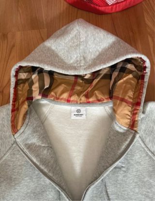 Sudadera Burberry Beige/Gris con Capucha