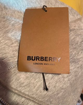 Sudadera Burberry Beige/Gris con Capucha