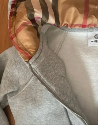 Sudadera Burberry Beige/Gris con Capucha