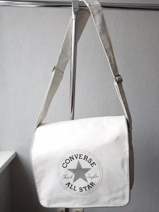 Bolso bandolera Converse blanco y gris