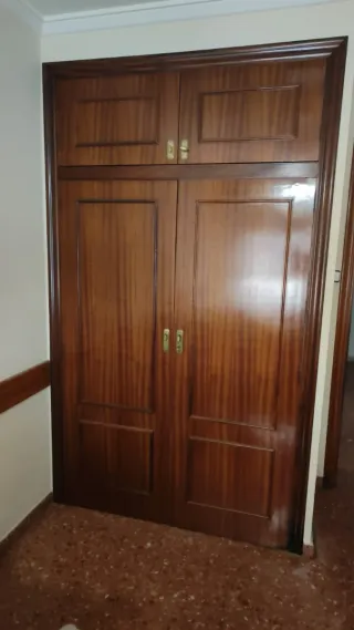 Puerta de madera de caoba