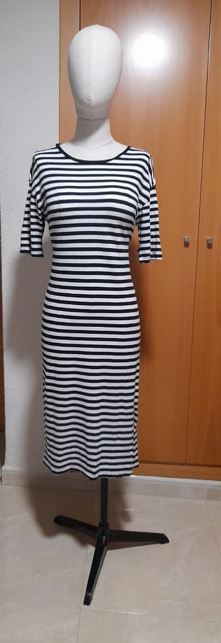 Vestido midi rayas verano