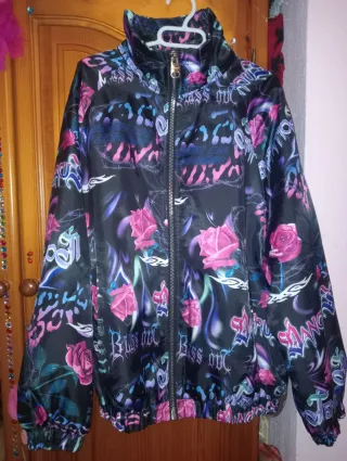 Bomber negra multicolor
