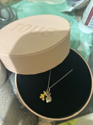 Collar Tous Oso Dorado y Plateado