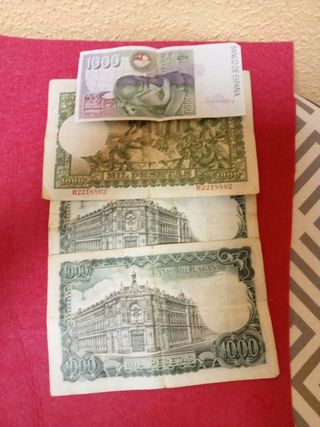 4 Billetes Antiguos 1000 Pesetas España