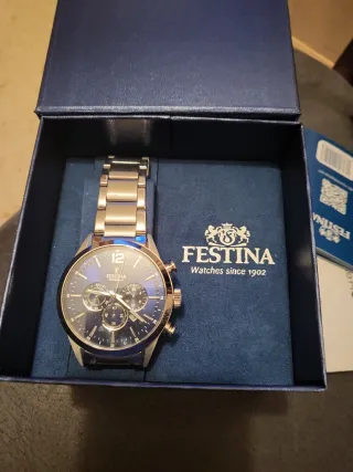 Reloj Festina Hombre Nuevo Garantía Azul Plata