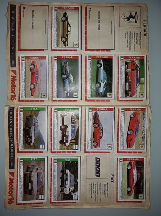 Álbum de cromos, "Coches", motor 16.
