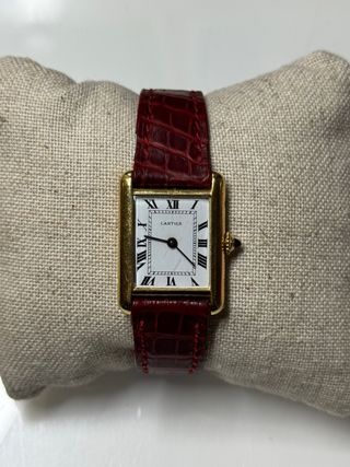 Cartier Tank 18k Pequeño/Mediano Oro Rojo