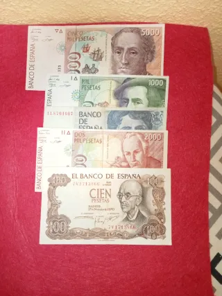 Billetes antiguos españoles pesetas