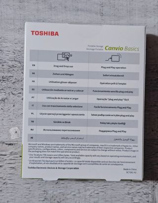 Precintado 2Tb Disco Duro Toshiba Canvio 