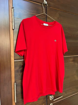 Camiseta Lacoste Roja Talla XL Hombre