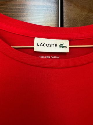 Camiseta Lacoste Roja Talla XL Hombre