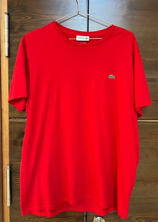 Camiseta Lacoste Roja Talla XL Hombre