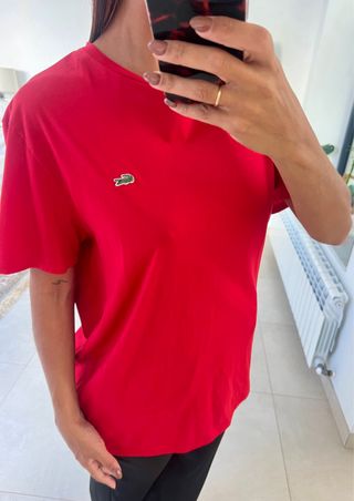 Camiseta Lacoste Roja Talla XL Hombre