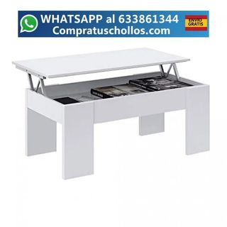 Mesa Centro Elevable Blanca