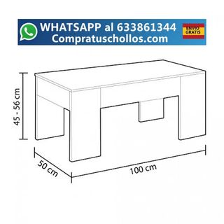Mesa Centro Elevable Blanca