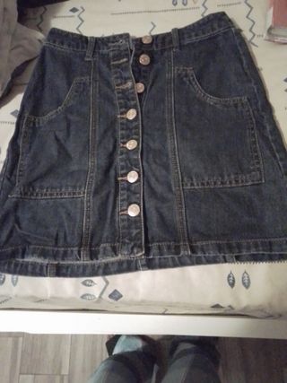 Falda vaquera Stradivarius azul