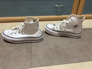 Converse plataforma blancas mujer