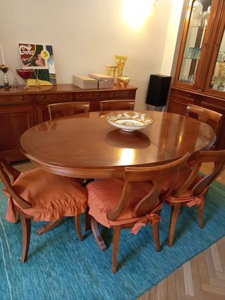 Set de salón de madera de cerezo