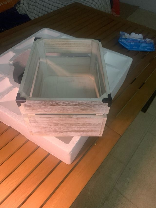 Caja decorativa de madera Vintage Home