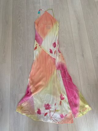 Vestido Roberto Verino Naranja y Rosa