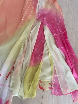 Vestido Roberto Verino Naranja y Rosa