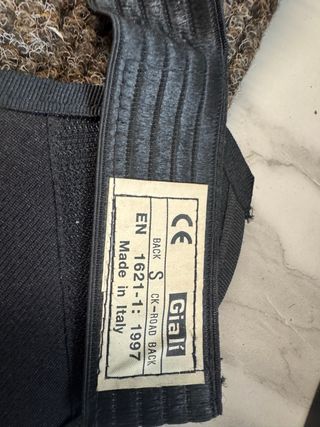 Gialí Paraschiena Moto Omologato Taglia S