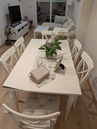 Conjunto mesa y 6 sillas comedor