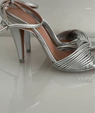 Sandalias Zara Plata Talla 37
