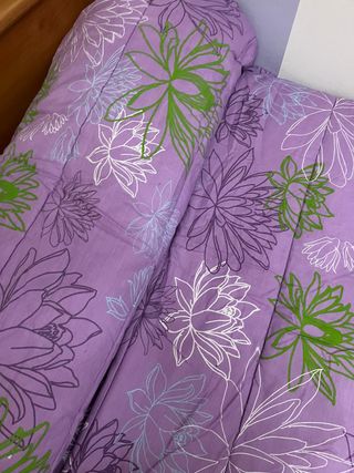 Colcha reversible cama 90cm floral