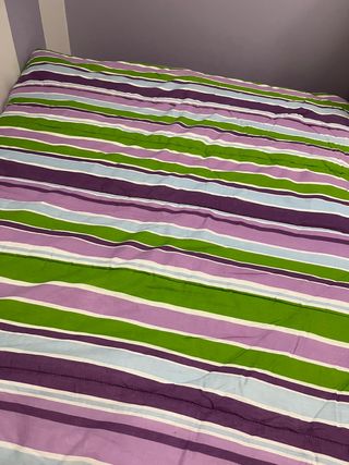 Colcha reversible cama 90cm floral