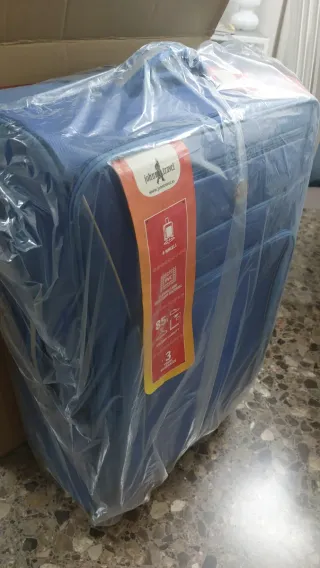 Maleta Jhon Travel Azul Grande Sin Estrenar 4 Rued