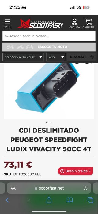 CDI Deslimitado Peugeot Speedfight Ludix Vivacity