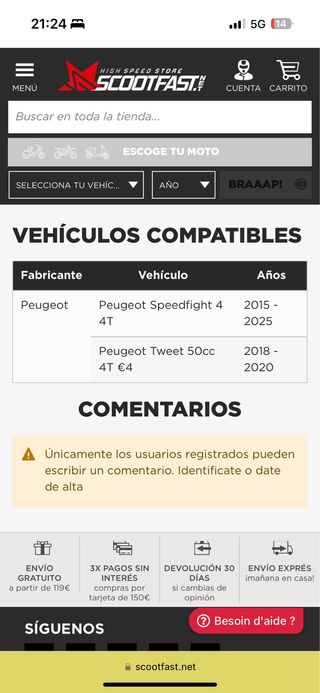CDI Deslimitado Peugeot Speedfight Ludix Vivacity