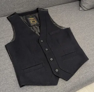 Chaleco de fieltro PULL&BEAR Negro Talla M