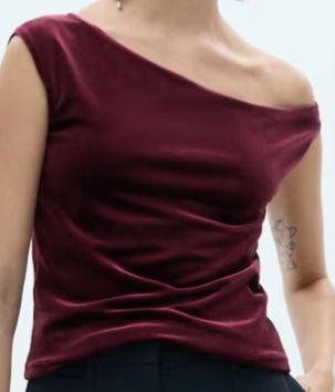 Top Terciopelo Burdeos
